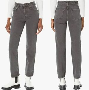AG Women's Jeans Alexxis High Rise Vintage Fit Straight Jeans Faded Black size23
